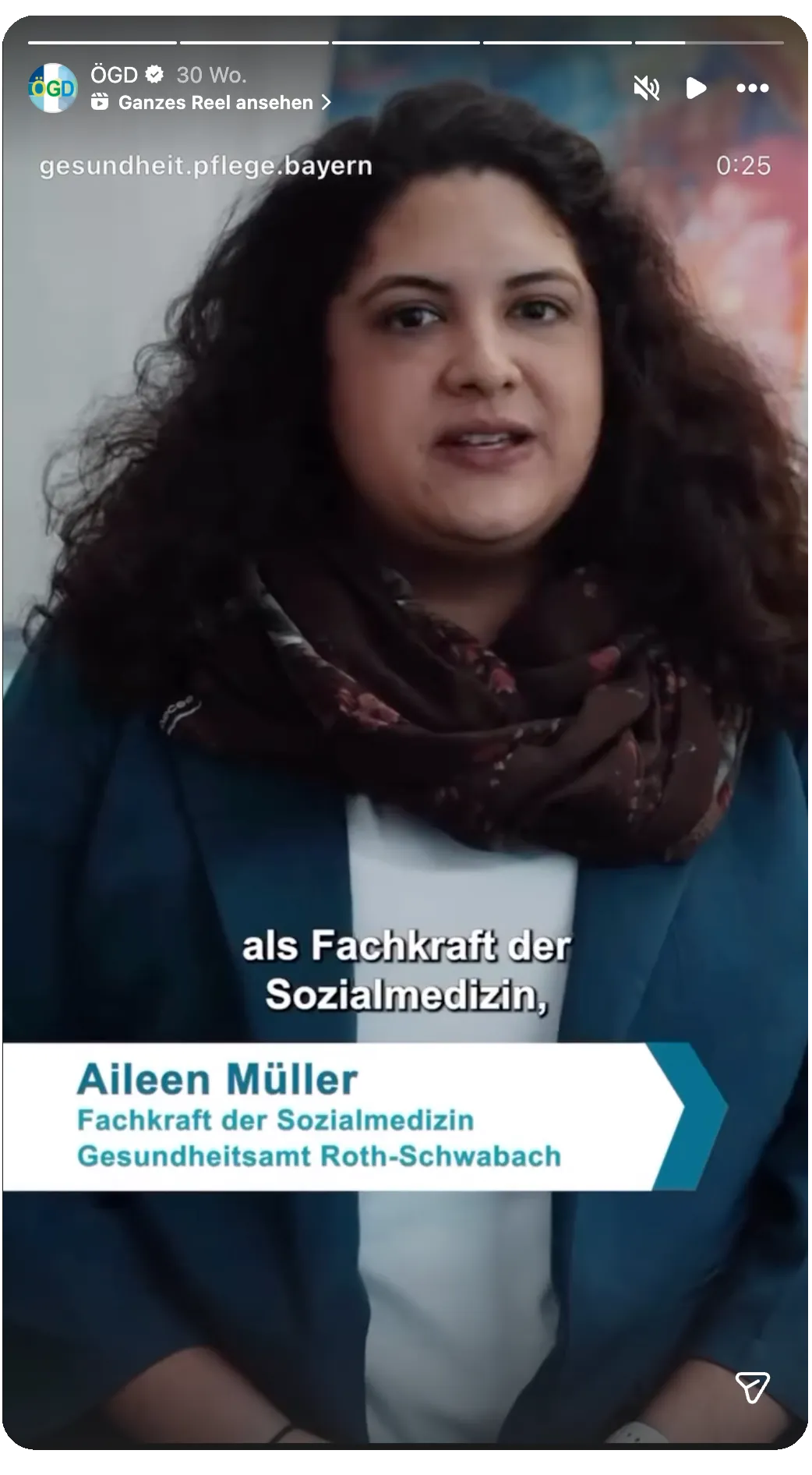 Instagram Reel Aileen Müller, Fachkraft der Sozialmedizin, Gesundheitsamt Roth-Schwabach